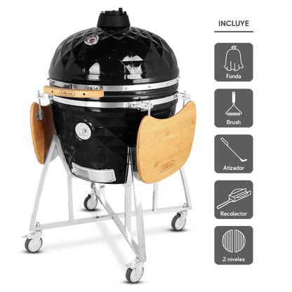 Kamado Diamante 26" con Divide and Conquer de 2 niveles | Grillcorp