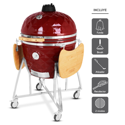 Kamado Diamante 26" con Divide and Conquer de 2 niveles | Grillcorp