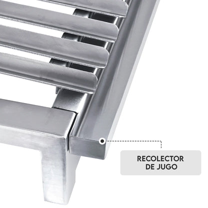 Parrilla Empotrable con sistema de levante Inoxidable Extra Grande 45cm x 79cm