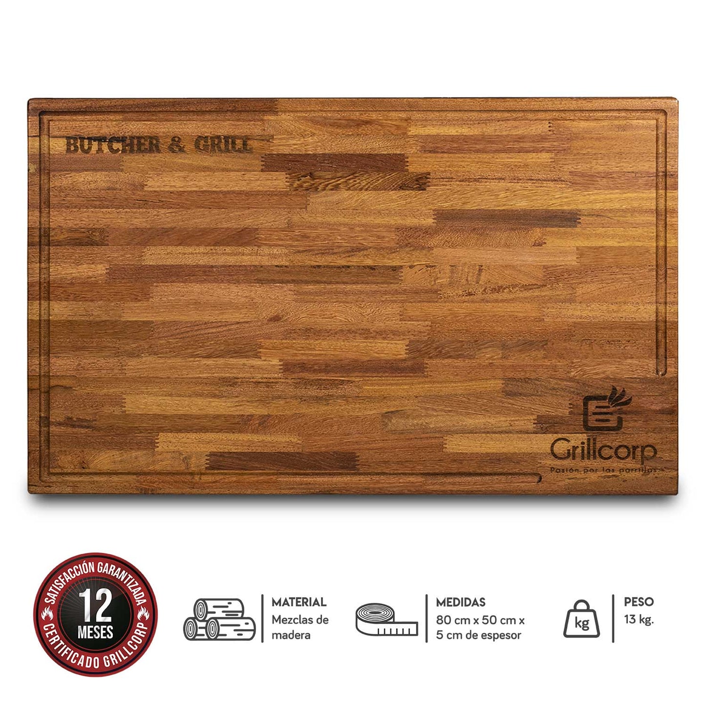 Tabla Parrillera Grande de madera | Grillcorp