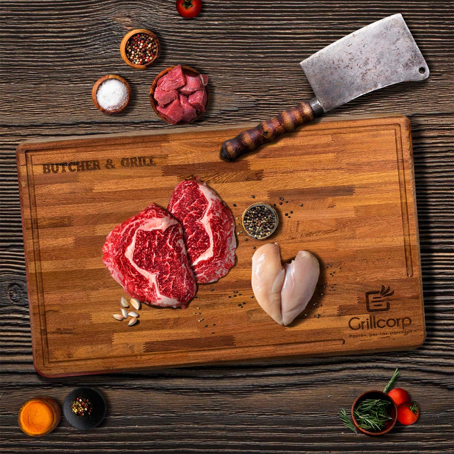 Tabla Parrillera Grande de madera | Grillcorp