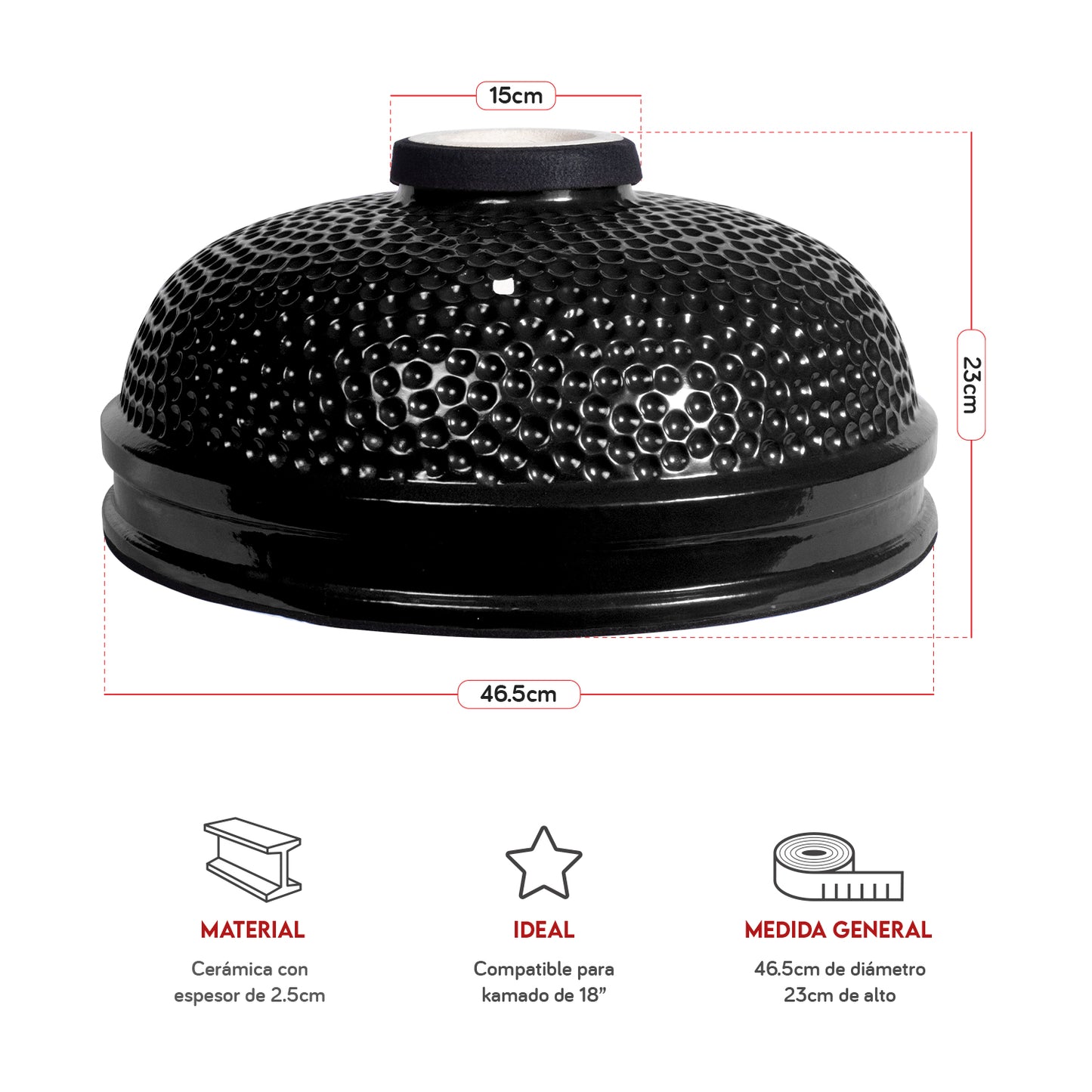 Tapa de cerámica para kamado