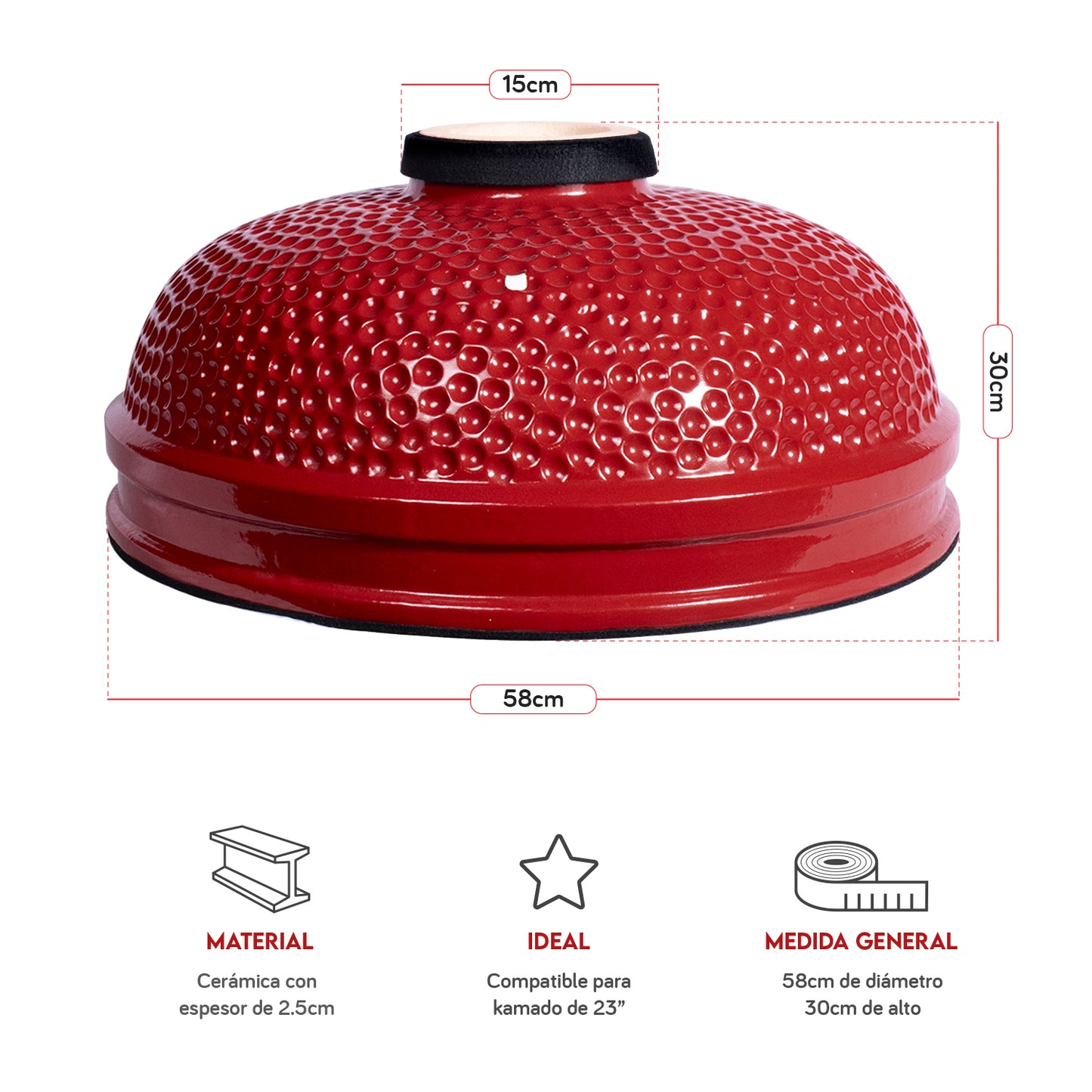 Tapa de cerámica para kamado