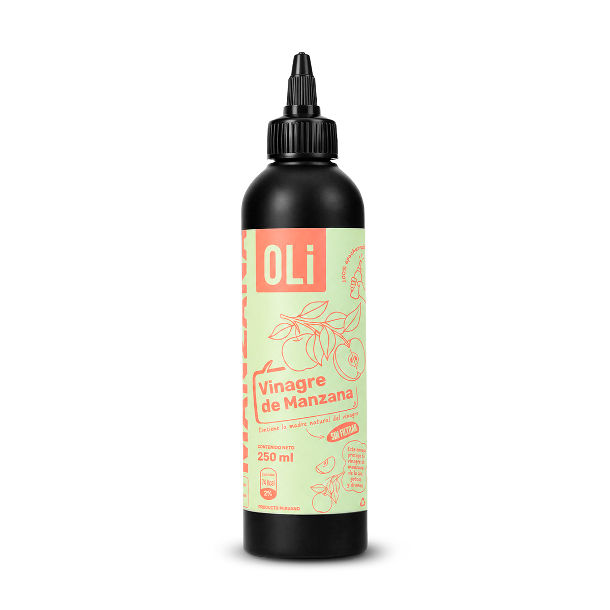 Vinagre de Manzana Sin Filtrar 250 ml | OLI
