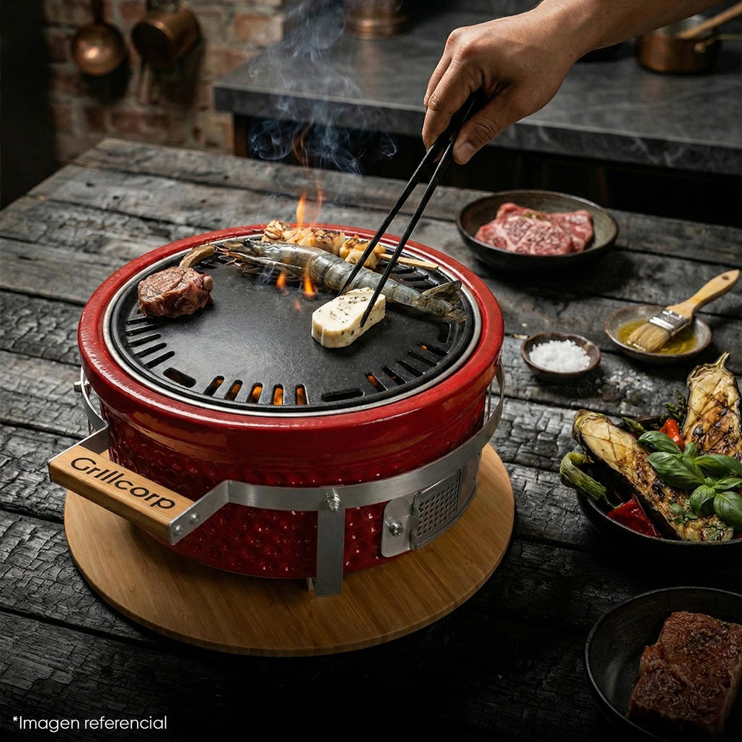 Parrilla cerámica Redonda de mesa Hibachi | Grillcorp