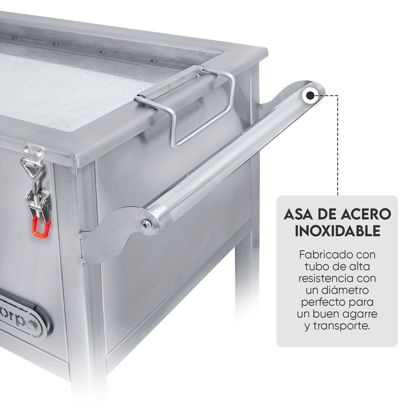 Caja China Grande de Acero Inoxidable