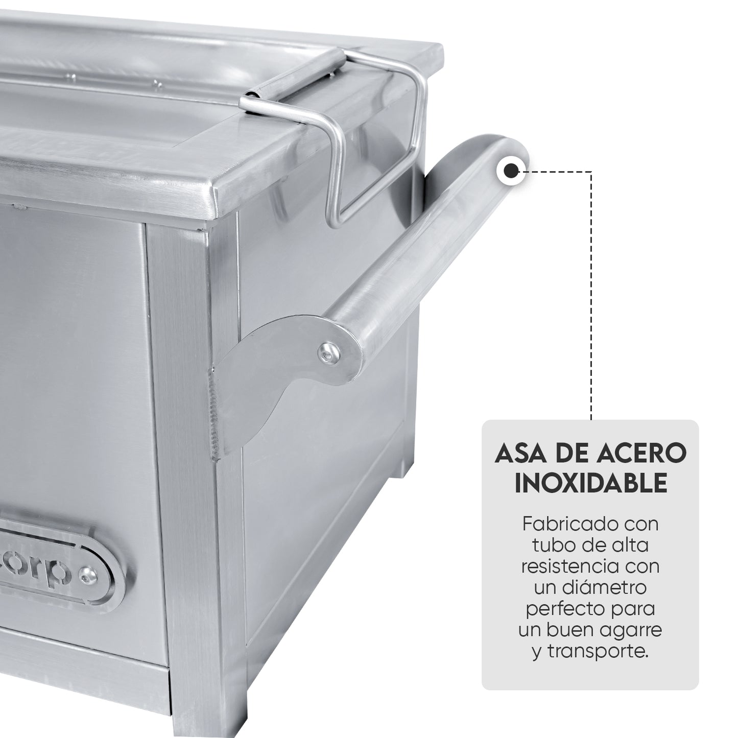 Caja China Chica de Acero Inoxidable Portátil | Grillcorp