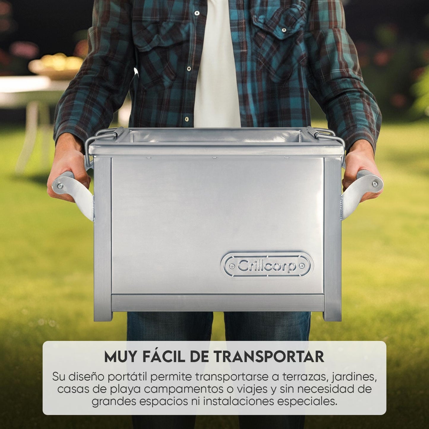 Caja China Chica de Acero Inoxidable Portátil | Grillcorp