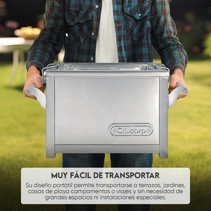 Caja China Chica de Acero Inoxidable Portátil | Grillcorp