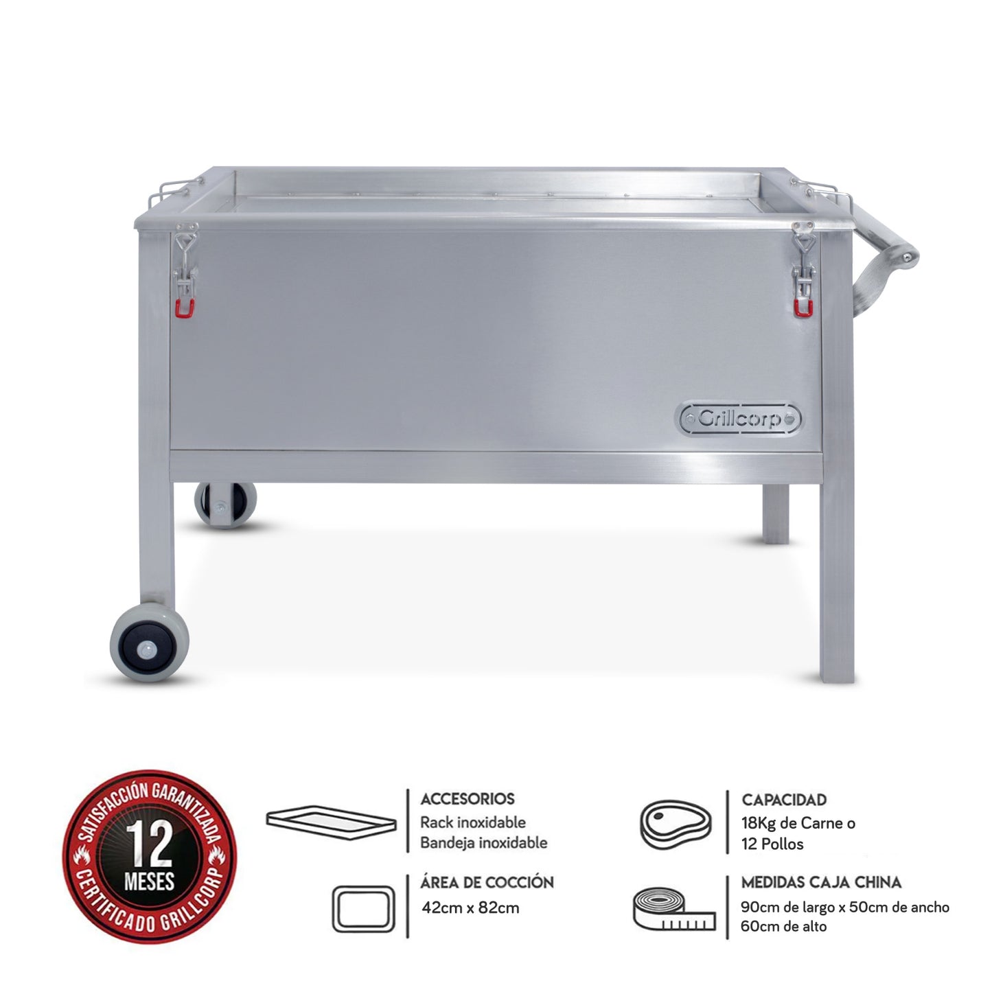 Caja China Grande de Acero Inoxidable