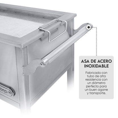 Caja China Mediana de Acero Inoxidable