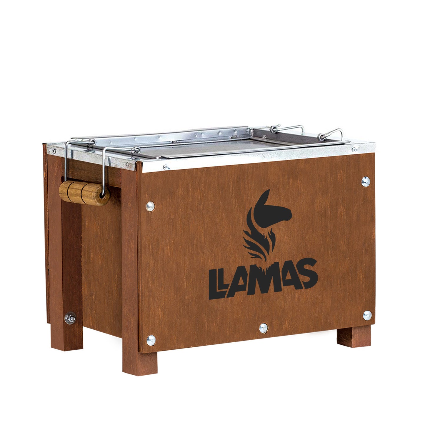 Caja China Mini Galvanizada Caoba - Llamas
