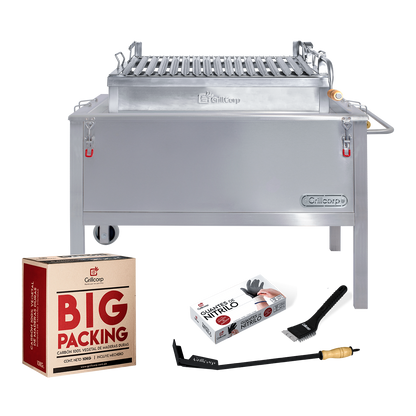 Caja China Grande Inoxidable con Parrilla de Levante