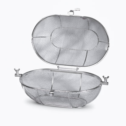 Canasta de Acero Inoxidable para Rostizar en Kamado | Grillcorp