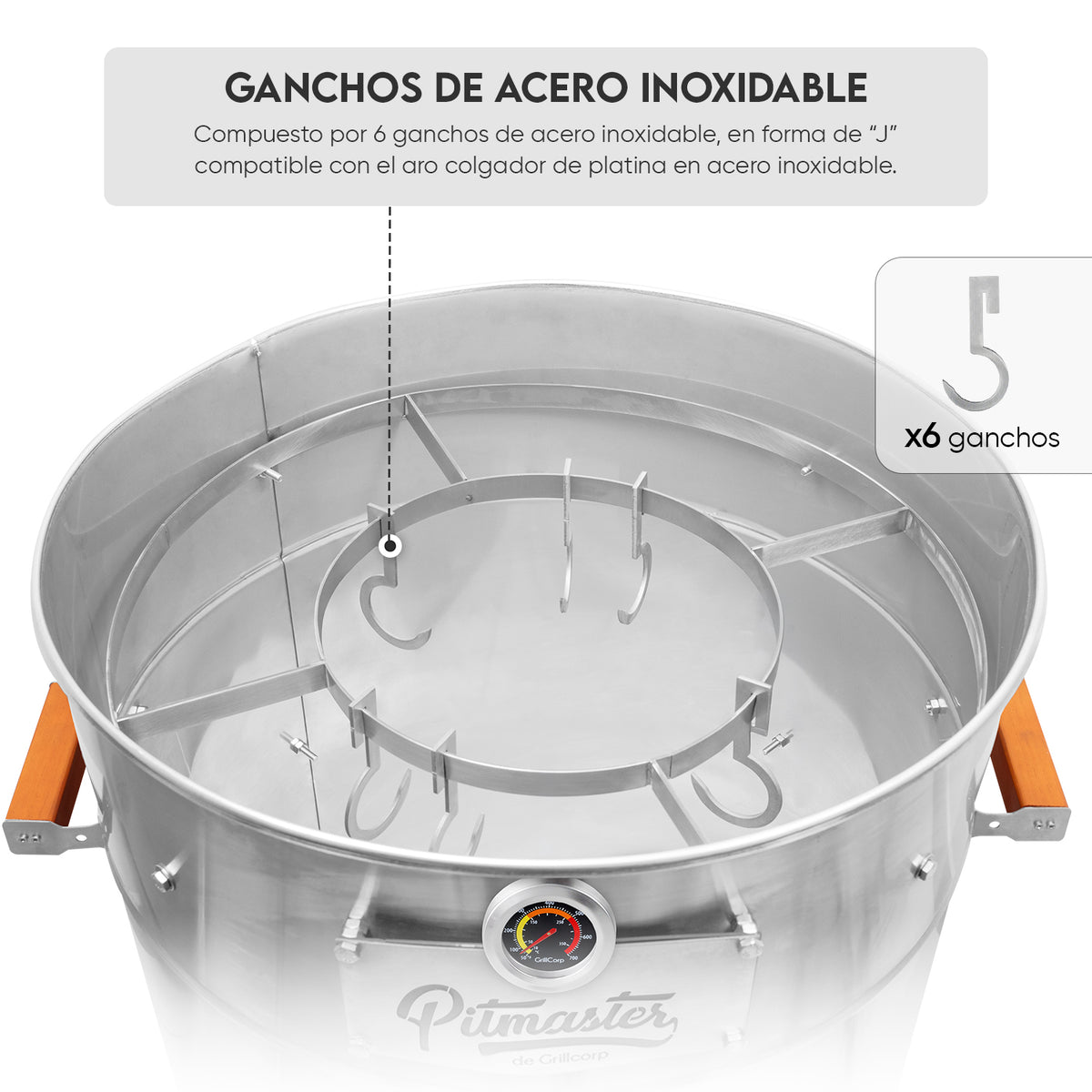 Cilindro Ahumador Chico de Acero Inoxidable AISI 304 (38cm x 70cm) | Grillcorp