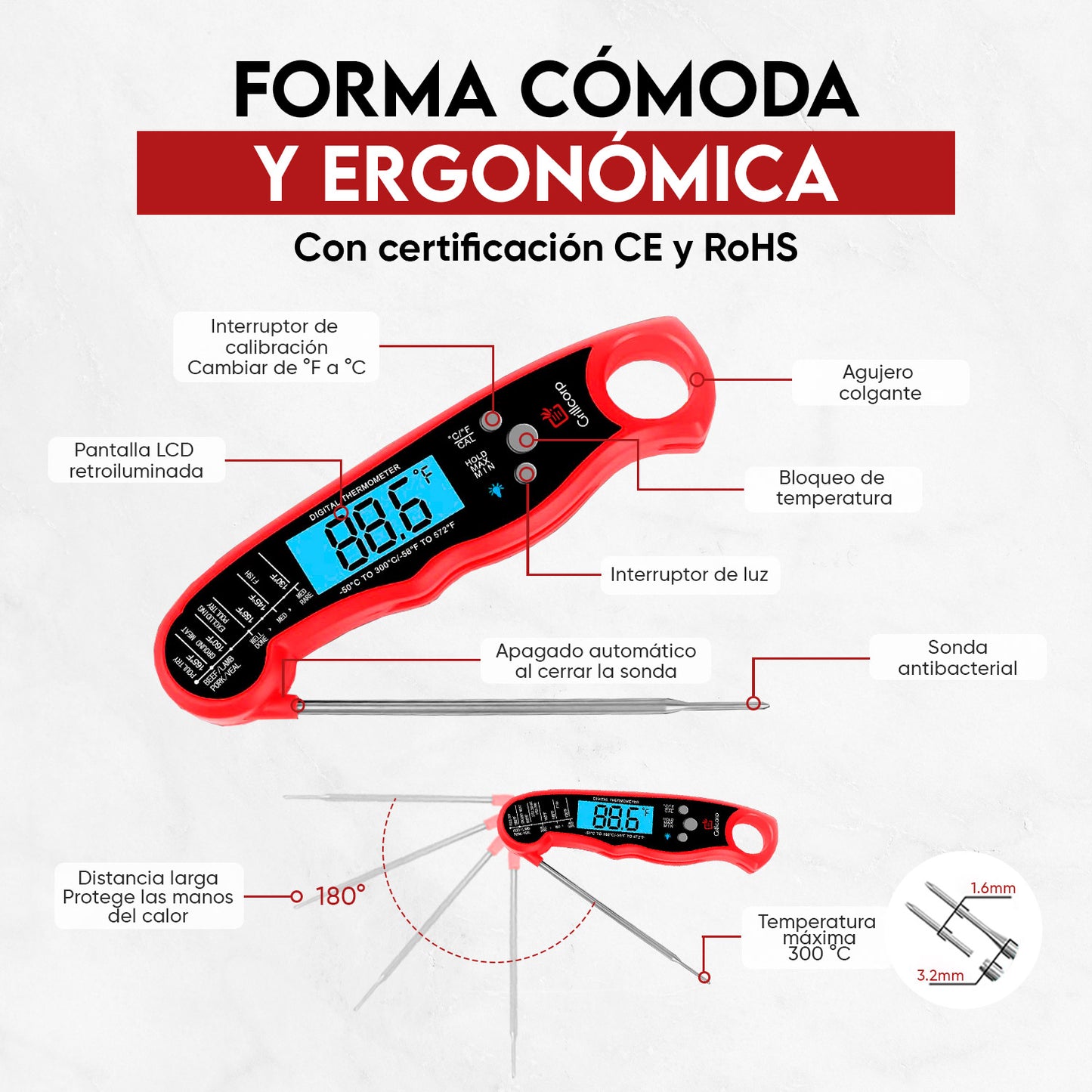 Termómetro Digital de Cocina TP19 | ThermoPro