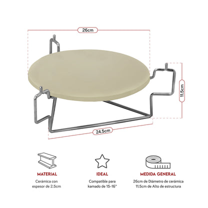 Deflactor para Kamado 15" - 16" | Grillcorp