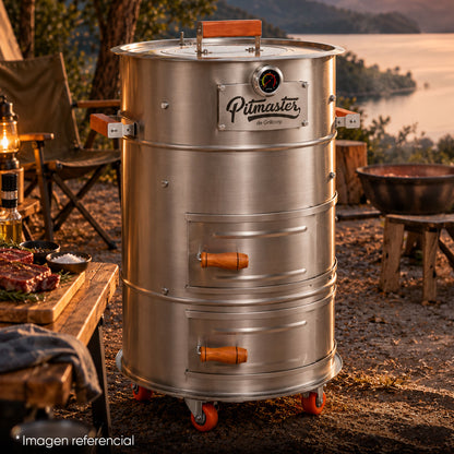 Cilindro Ahumador Grande de Acero Inoxidable AISI 304 (62cm x 100cm) | Grillcorp