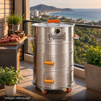 Cilindro Ahumador Mediano de Acero Inoxidable AISI 304 (46cm x 80cm) | Grillcorp