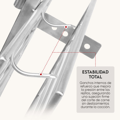 Estaca Tipo Libro Inoxidable de 45 x 30 cm con base