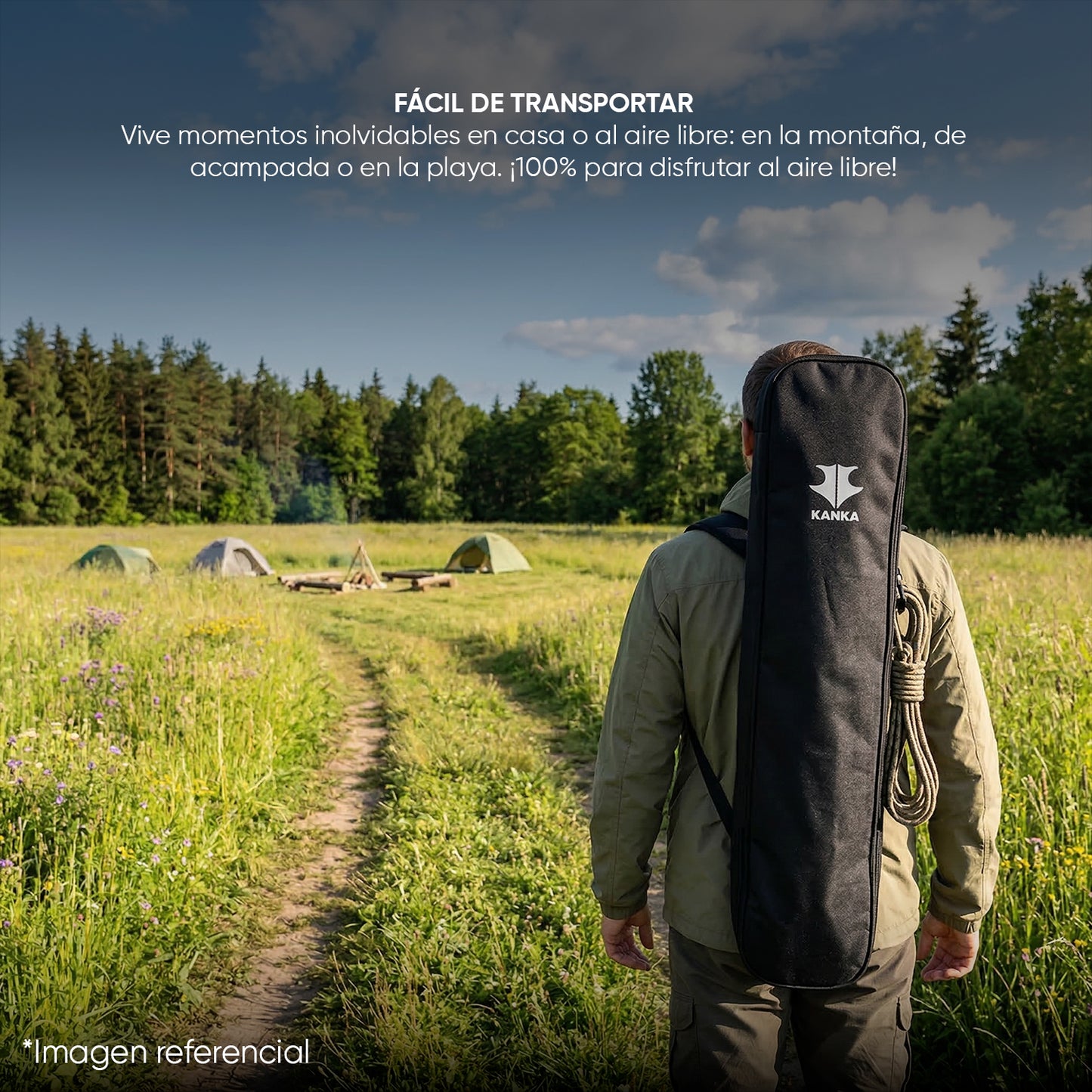 Parrilla asadora Portátil Kanka Acero inoxidable con Rejilla para Asados