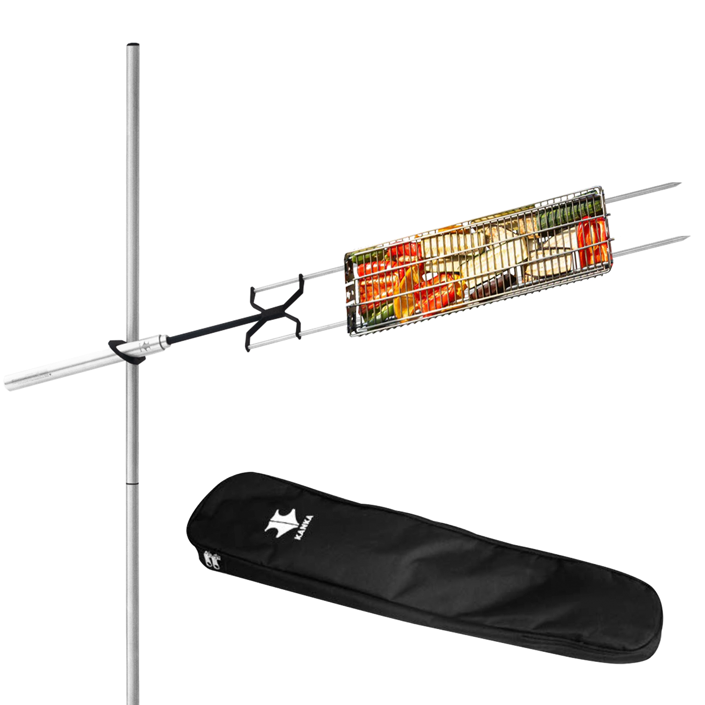 Parrilla asadora Portátil Kanka Acero inoxidable con Rejilla para Asados