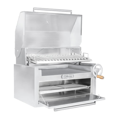 Parrilla Empotrable con Tapa y Caja China PREMIUM 80cm x 50cm | Grillcorp