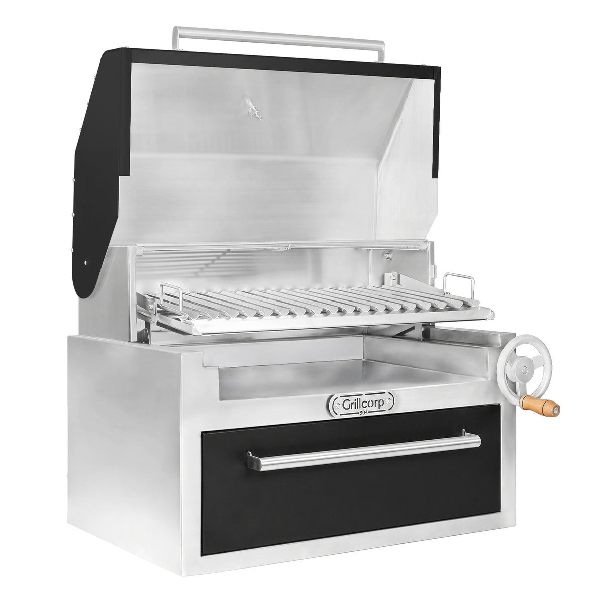 Parrilla Empotrable con Tapa y Caja China PREMIUM 80cm x 50cm | Grillcorp