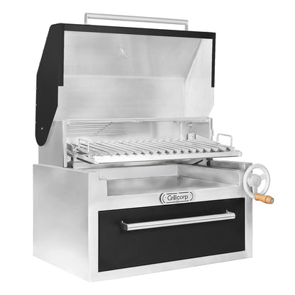 Parrilla Empotrable con Tapa y Caja China PREMIUM 80cm x 50cm | Grillcorp