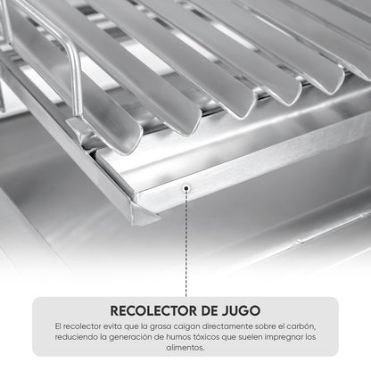 Parrilla Empotrable con Tapa y Caja China PREMIUM 80cm x 50cm | Grillcorp