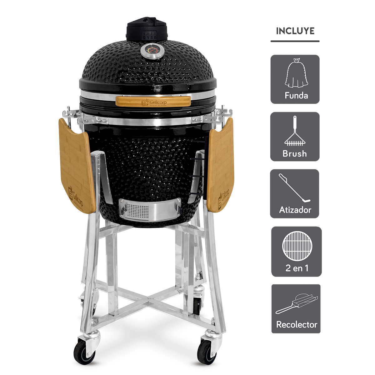 Kamado Clásico 18" + Divide and conquer 2 niveles