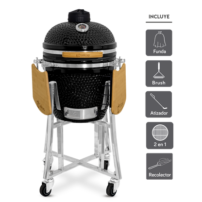 Kamado Clásico 18" + Divide and conquer 2 niveles