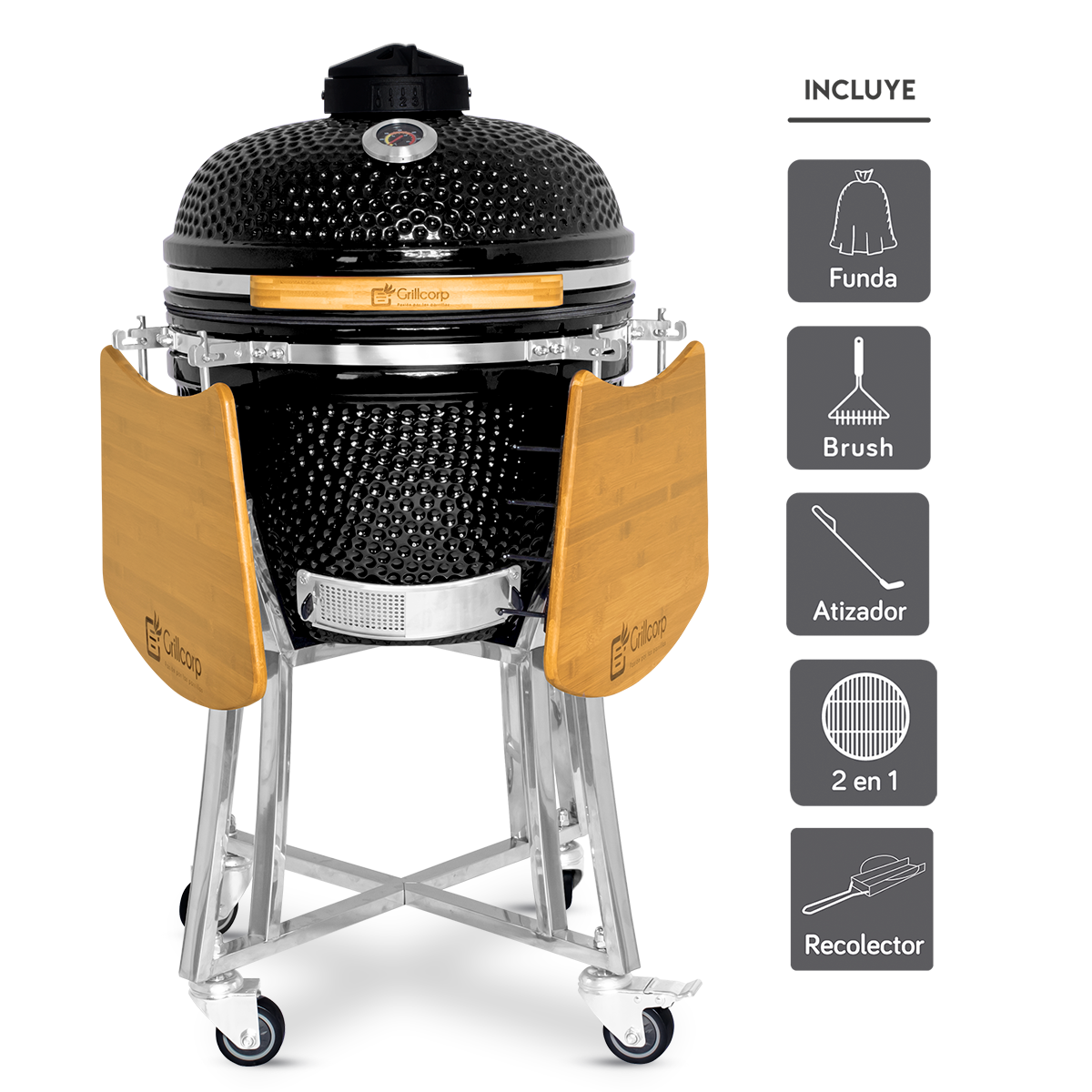 Kamado Clásico 20" + Divide and conquer de 2 niveles