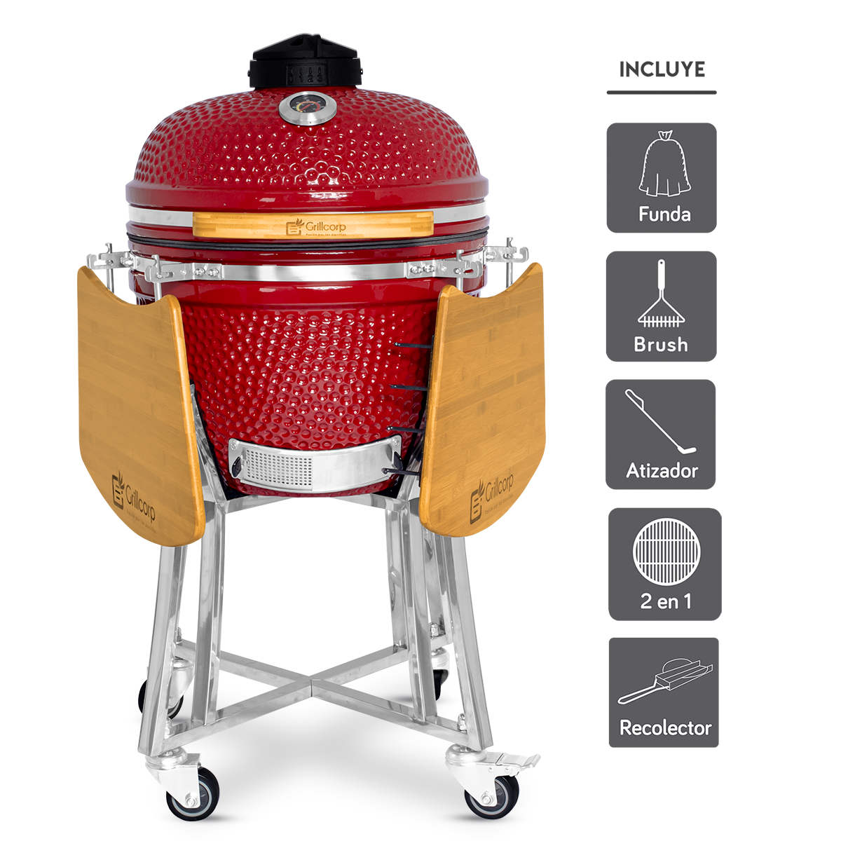 Kamado Clásico 20" + Divide and conquer de 2 niveles