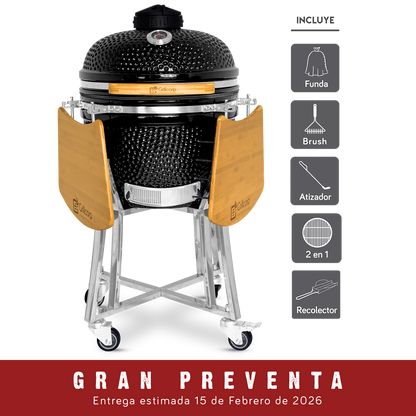 Kamado Clásico 20" + Divide and conquer de 2 niveles