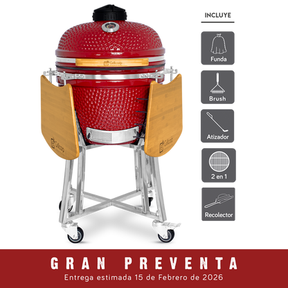 Kamado Clásico 20" + Divide and conquer de 2 niveles