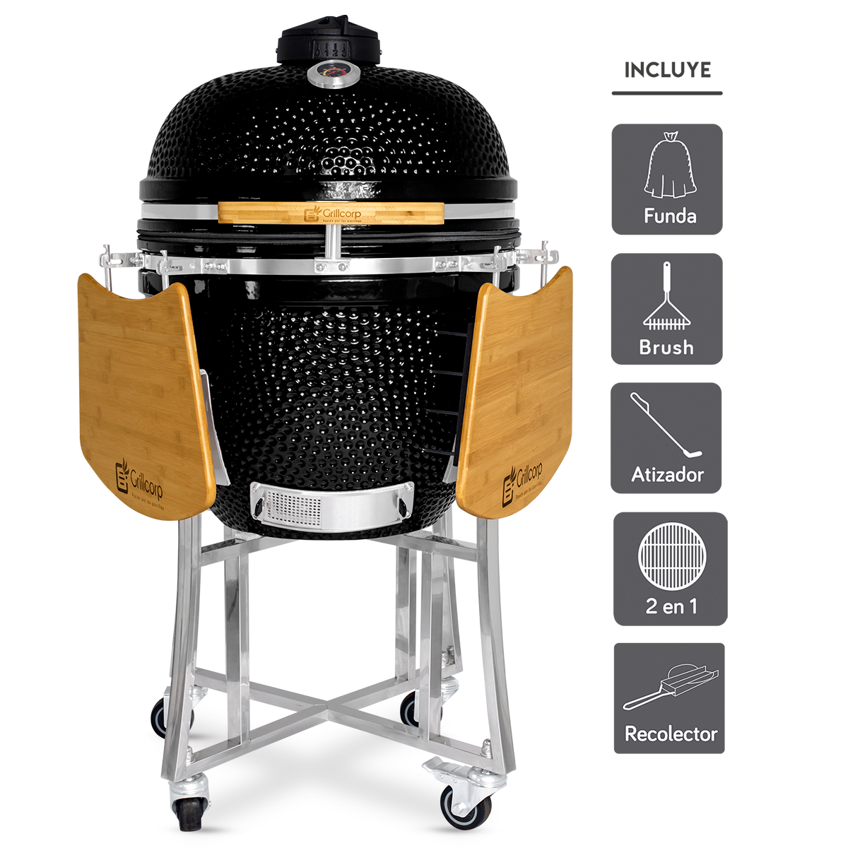 Kamado Clásico 23" + Divide and conquer 2 niveles