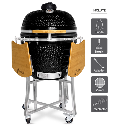 Kamado Clásico 23" + Divide and conquer 2 niveles