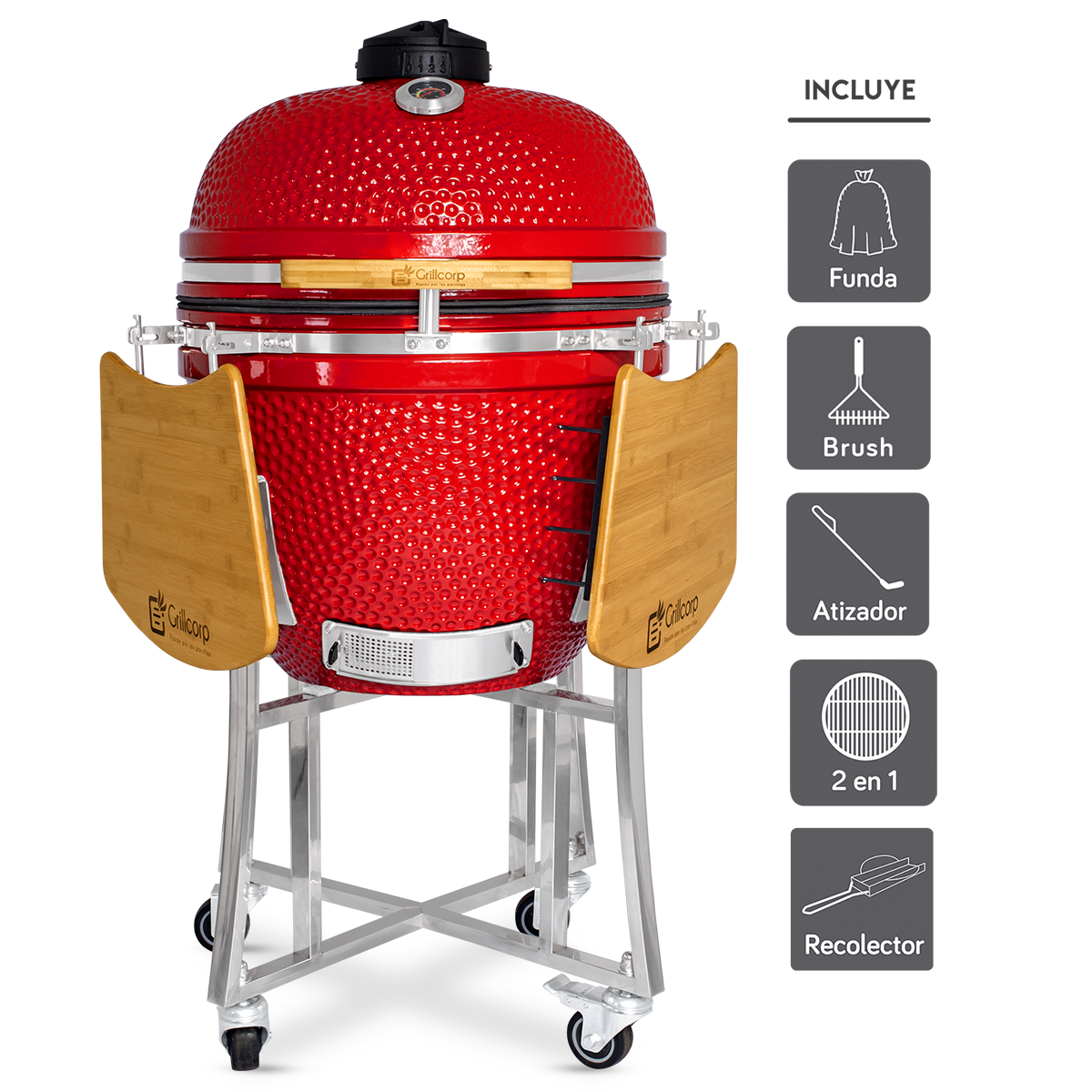 Kamado Clásico 23" + Divide and conquer 2 niveles