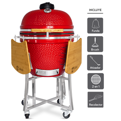Kamado Clásico 23" + Divide and conquer 2 niveles