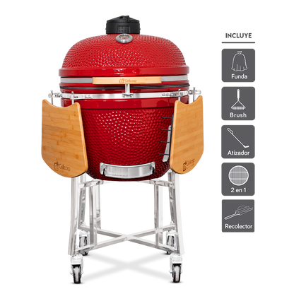 Kamado Clásico 25" con Divide and conquer de 2 niveles