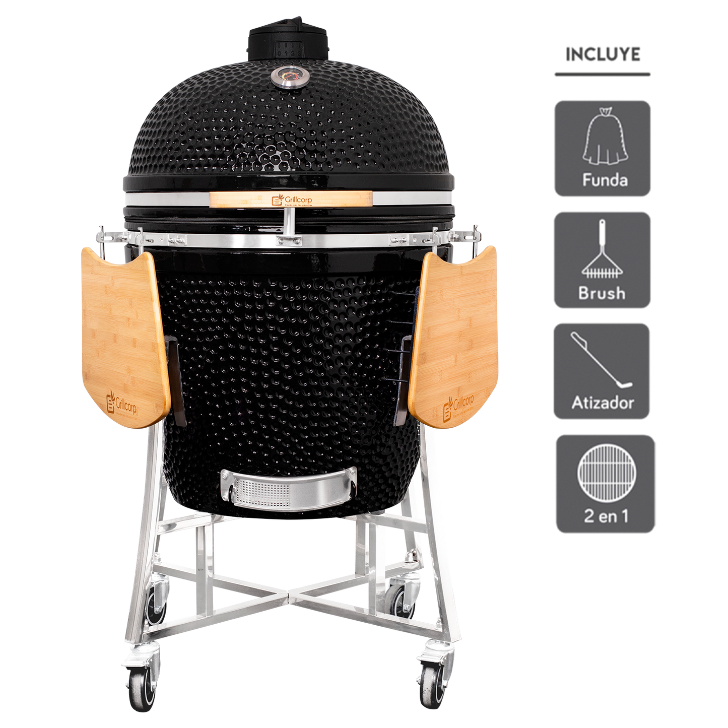Kamado Clásico 27" + Divide and conquer 2 niveles