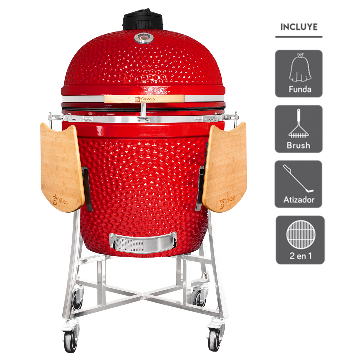 Kamado Clásico 27" + Divide and conquer 2 niveles