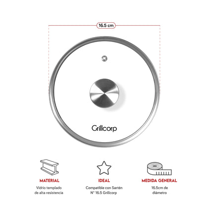 Tapa de Vidrio para Sartén Redondo | Grillcorp