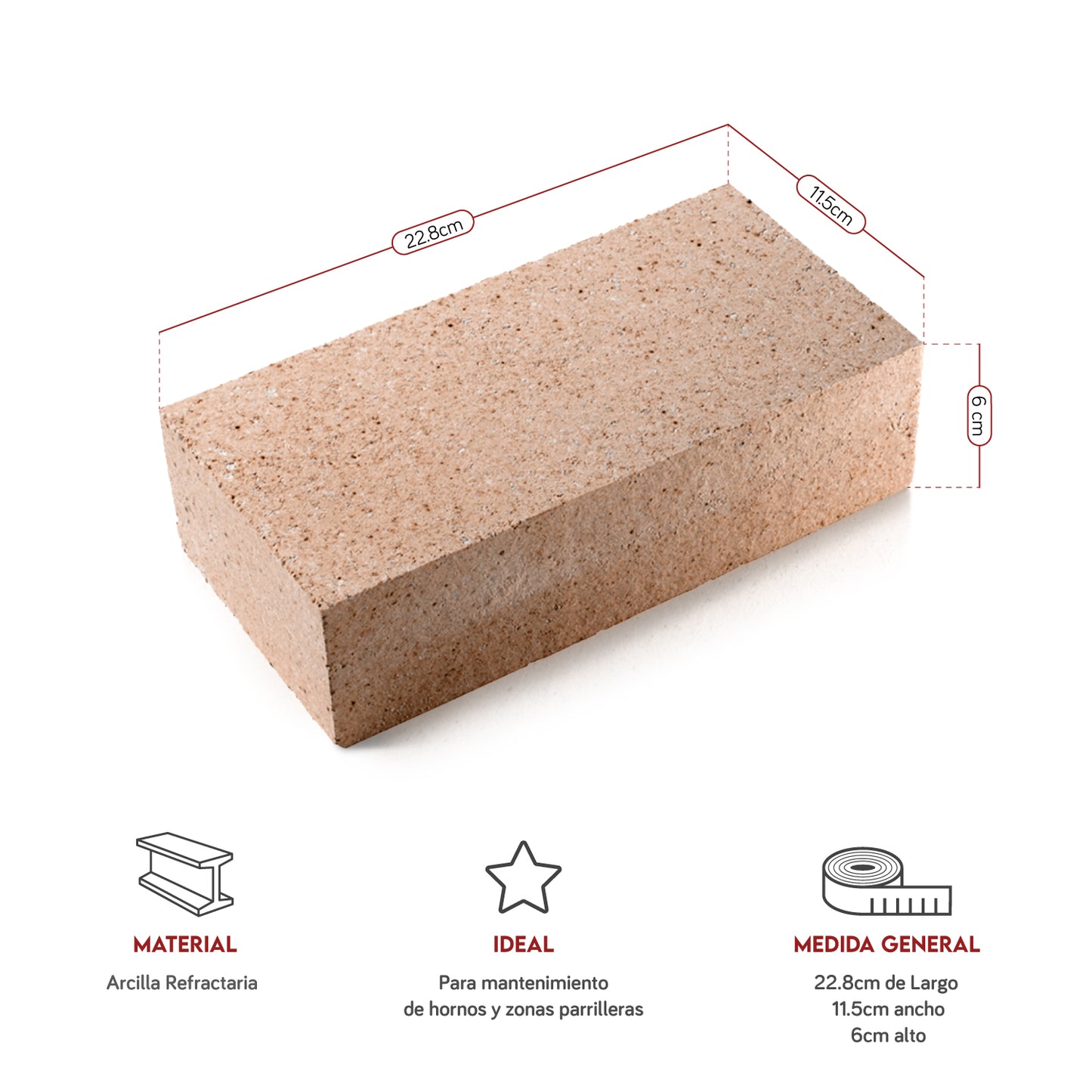 Ladrillos refractarios para parrillas u horno | Grillcorp