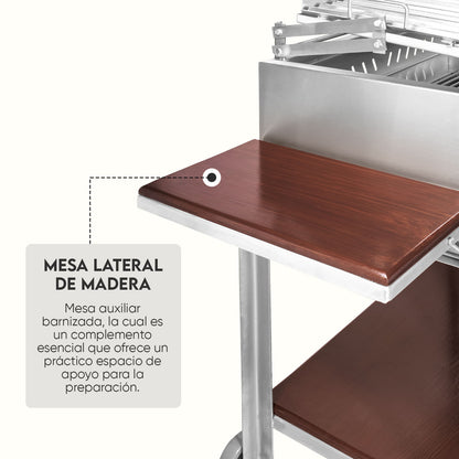 Parrilla Argentina Extra Grande Empotrable Inoxidable 100cm x 60cm | Grillcorp