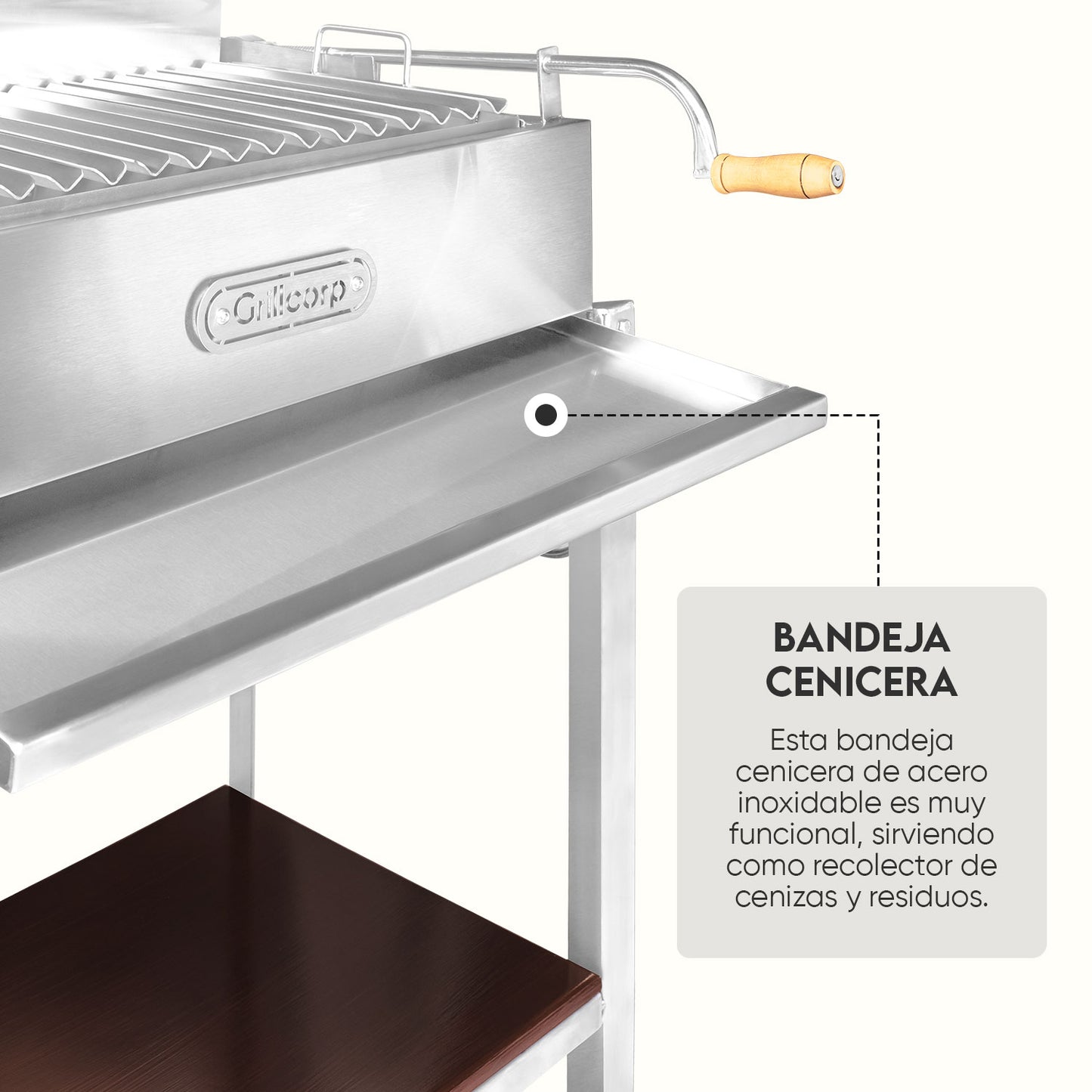 Parrilla Argentina Extra Grande Empotrable Inoxidable 100cm x 60cm | Grillcorp