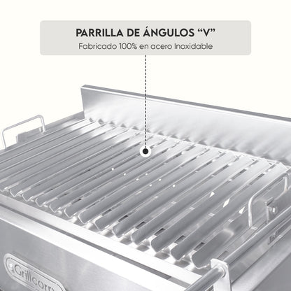 Parrilla Argentina Extra Grande Empotrable Inoxidable 100cm x 60cm | Grillcorp
