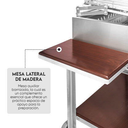 Parrilla Argentina Mediana Inoxidable 70cm x 45cm | Grillcorp