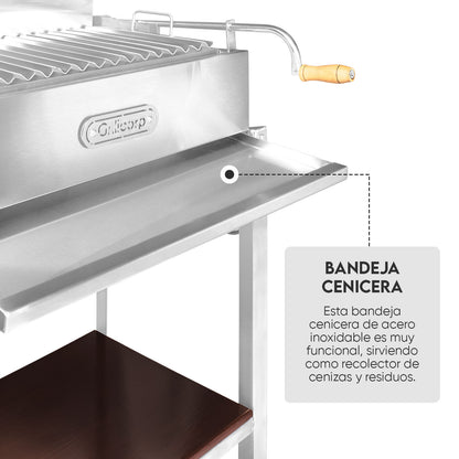 Parrilla Argentina Mediana Inoxidable 70cm x 45cm | Grillcorp